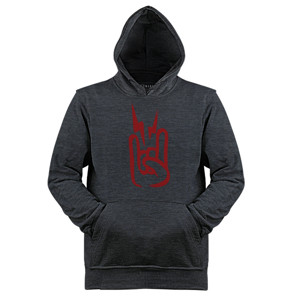 Jaket Hoodie Horns Up (Merah)