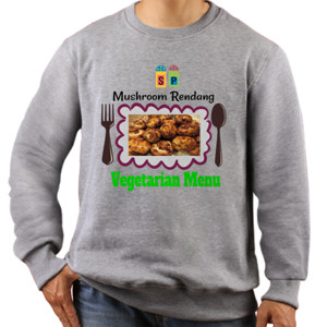 Jaket Sweater Mushroom Rendang (Ganti Photo Masakan Anda)