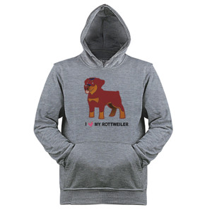 Jaket Hoodie i love rotweiller
